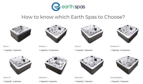 earth spas range